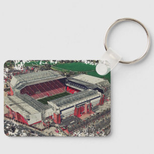 Anfield Stadium Liverpool - Artistic Watercolour Key Ring