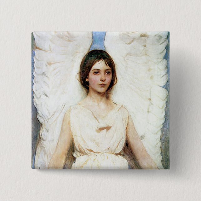 Angel 15 Cm Square Badge (Front)