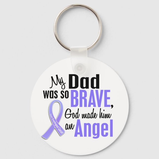 Angel 1 Dad Oesophageal Cancer Key Ring (Front)