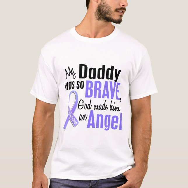 Angel 1 Daddy Stomach Cancer T-Shirt (Front)