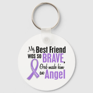Angel 1 Hodgkins Lymphoma Best Friend (Male) Key Ring