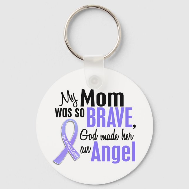 Angel 1 Mum Stomach Cancer Key Ring (Front)