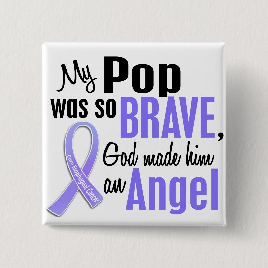Angel 1 Pop Oesophageal Cancer 15 Cm Square Badge