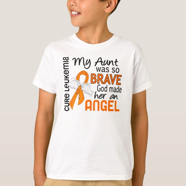 Angel 2 Aunt Leukaemia T-Shirt (Front)