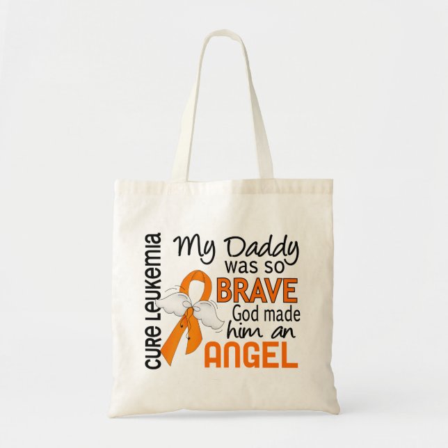 Angel 2 Daddy Leukaemia Tote Bag (Front)