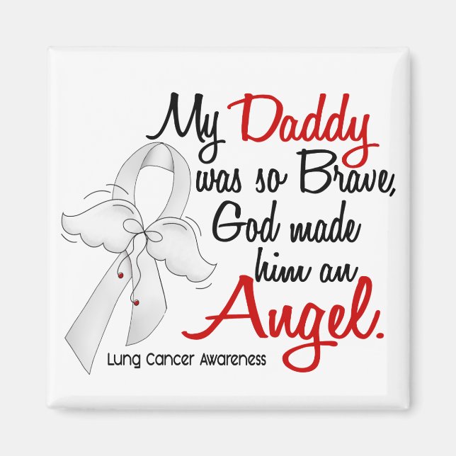 Angel 2 Daddy Lung Cancer Magnet (Front)