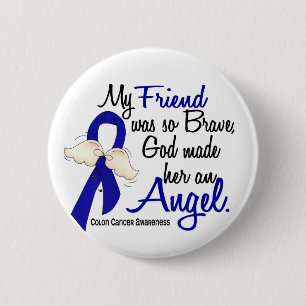 Angel 2 Friend Colon Cancer 6 Cm Round Badge