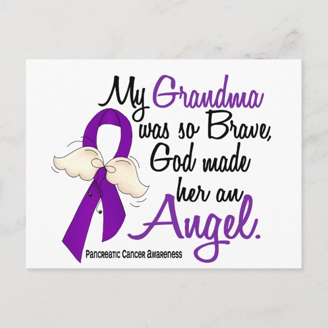 Angel 2 Grandma Pancreatic Cancer Postcard (Front)
