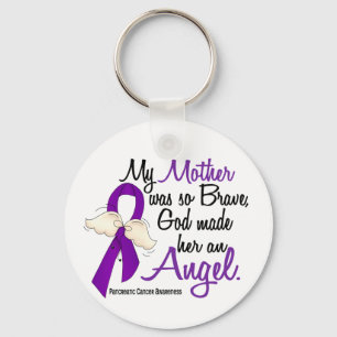 Angel 2 Mother Pancreatic Cancer Key Ring