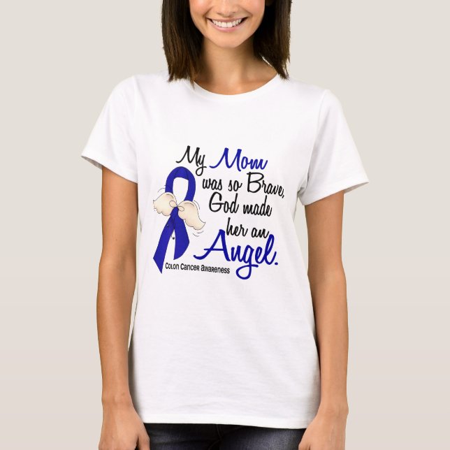Angel 2 Mum Colon Cancer T-Shirt (Front)