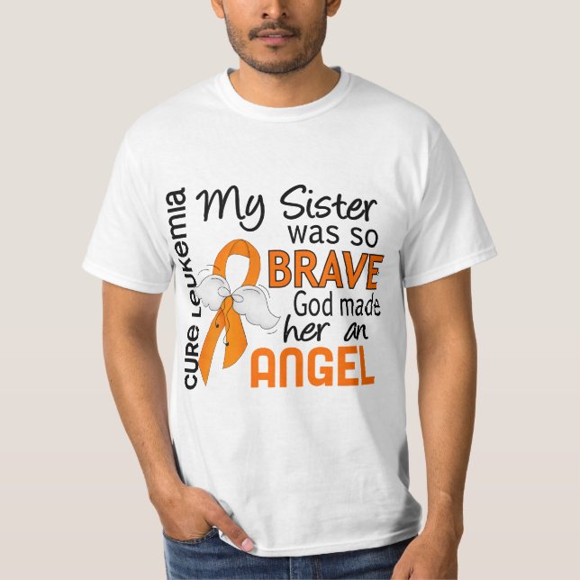 Angel 2 Sister Leukaemia T-Shirt (Front)
