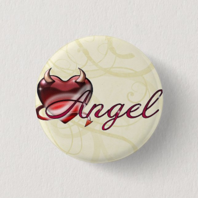 Angel 3 Cm Round Badge (Front)