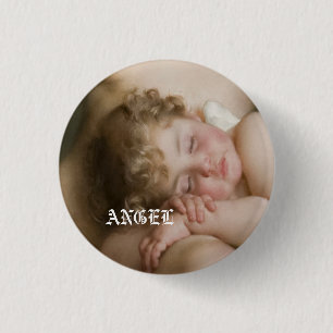 angel 3 cm round badge
