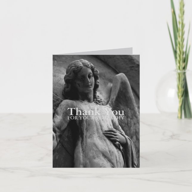 Angel 4 Christian Memorial Sympathy Thank You (Front)