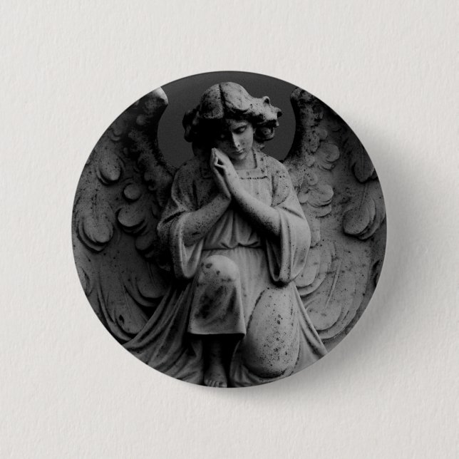 Angel 6 Cm Round Badge (Front)