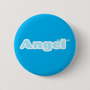Angel 6 Cm Round Badge