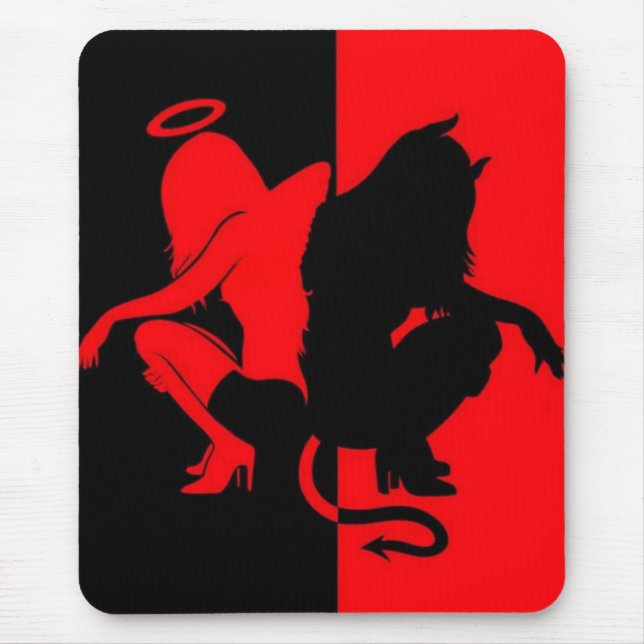 Angel a d devil  mouse mat (Front)