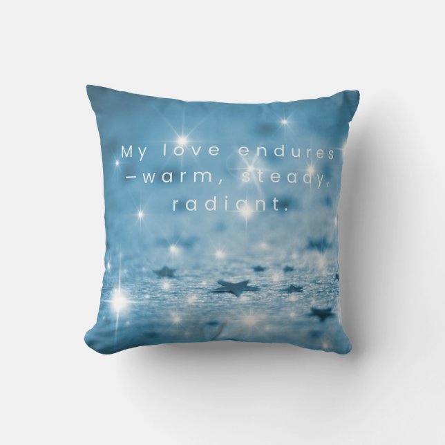 Angel Affirmation Pillow – My Love Endures  (Front)