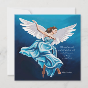 Angel All Shall Be Well Christmas Card
