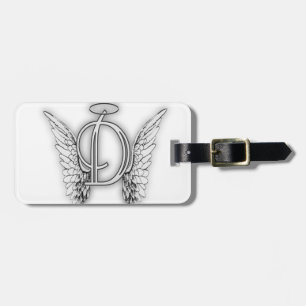 Angel Alphabet D Initial Latter Wings Halo Luggage Tag