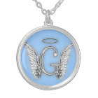 Angel Alphabet G Initial Latter Wings Halo