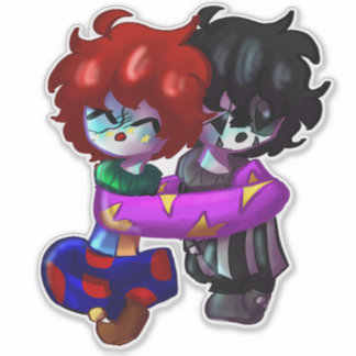 Angel and Aiden Hugging Sticker