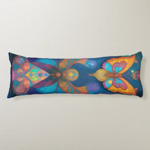 Angel and Butterfly Stained Glass Body Cushion