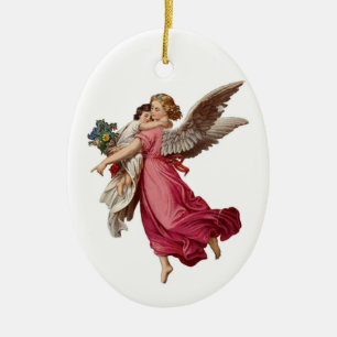 Angel and Child Ceramic Tree Decoration