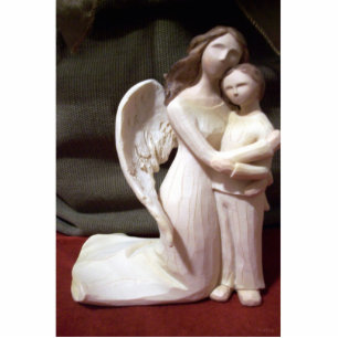 Angel and Child Standing Photo Sculpture