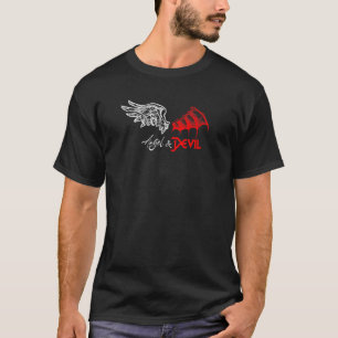 Angel And Devil Angel And Devil Wings Design T-Shirt