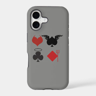 Angel and Devil Card Suits Dark Grey