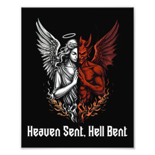 Angel and Devil Half Heaven Sent Hell Bent Photo Print
