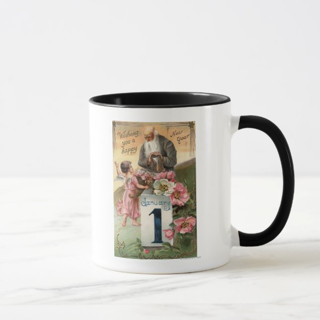 Angel and Father Time # 2 Mug (Right)