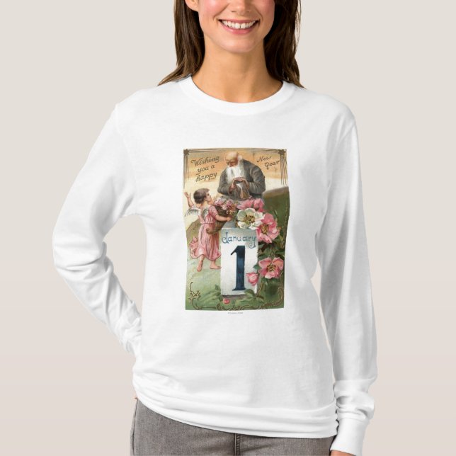 Angel and Father Time # 2 T-Shirt (Front)