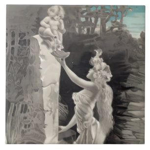 Angel and Goddess Valentine  Tile