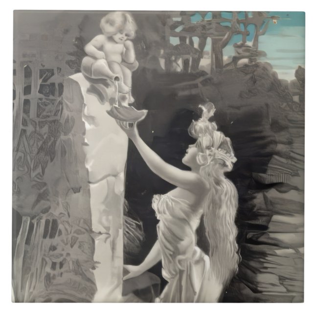 Angel and Goddess Valentine  Tile (Front)
