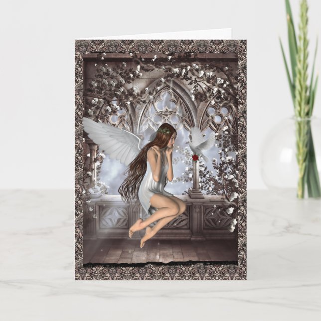 Angel and Her Dove Card (Front)