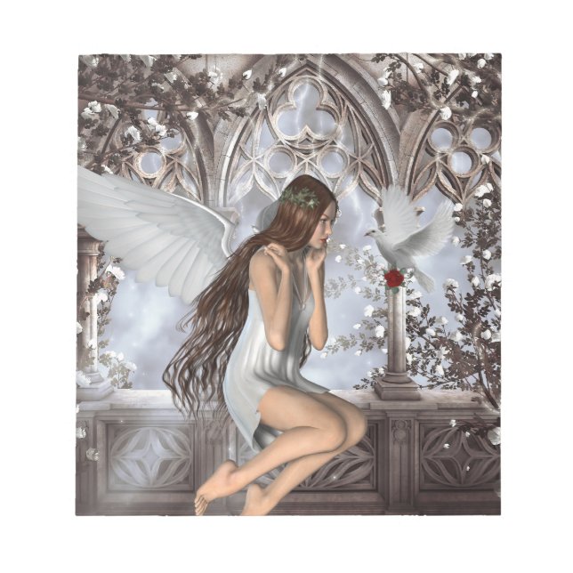 Angel and Her Dove Notepad (Front)