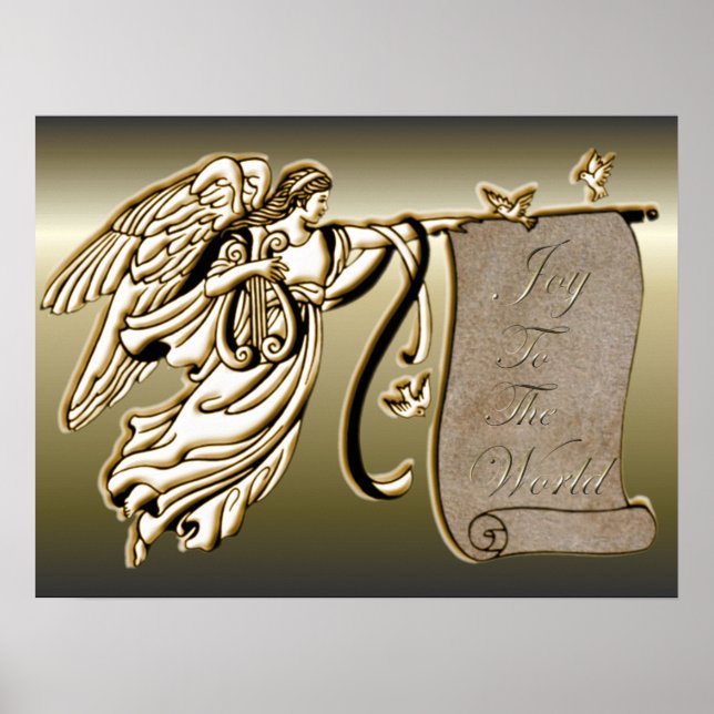 Angel and Joy to the World Scroll Poster (Front)