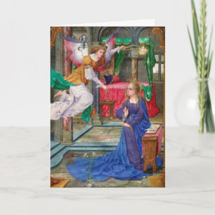 Angel and Mary mediaeval art Book of Hours Holiday Card