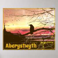 Angel and Raven of Aberystwyth on sunset