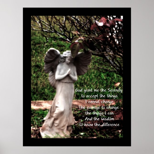Angel and Serenity Prayer Poster (Front)