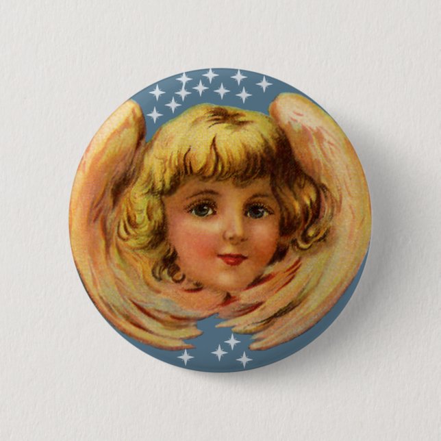 Angel And Stars Button (Front)