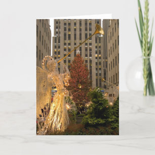 Angel And Tree Holiday Card