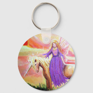 Angel and Unicorn Key Ring