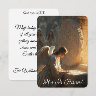 Angel Announcing Resurrection Image Greetings Card