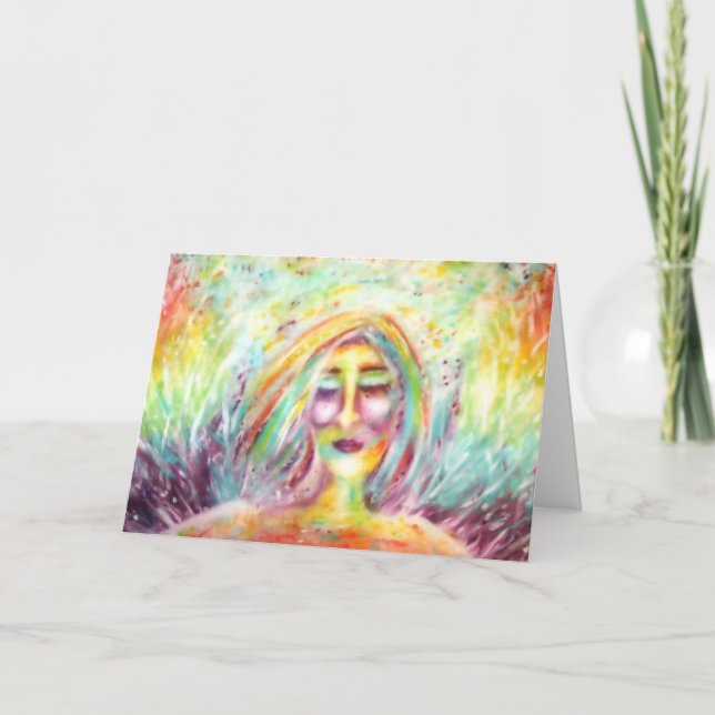 Angel Art Christmas Card (Front)