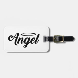 Angel Art Cool Text Graphic Word Text Art Cute Ang Luggage Tag