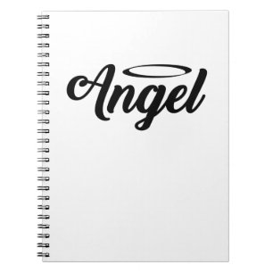 Angel Art Cool Text Graphic Word Text Art Cute Ang Notebook
