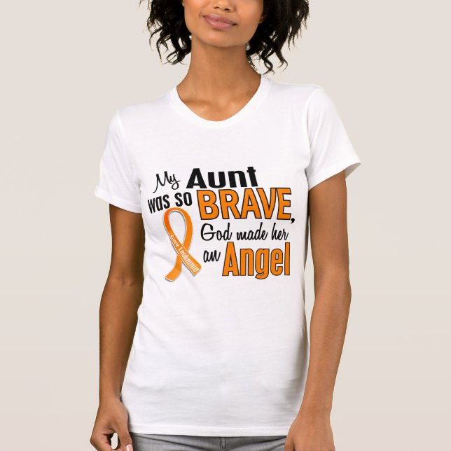 Angel Aunt Leukaemia T-Shirt (Front)